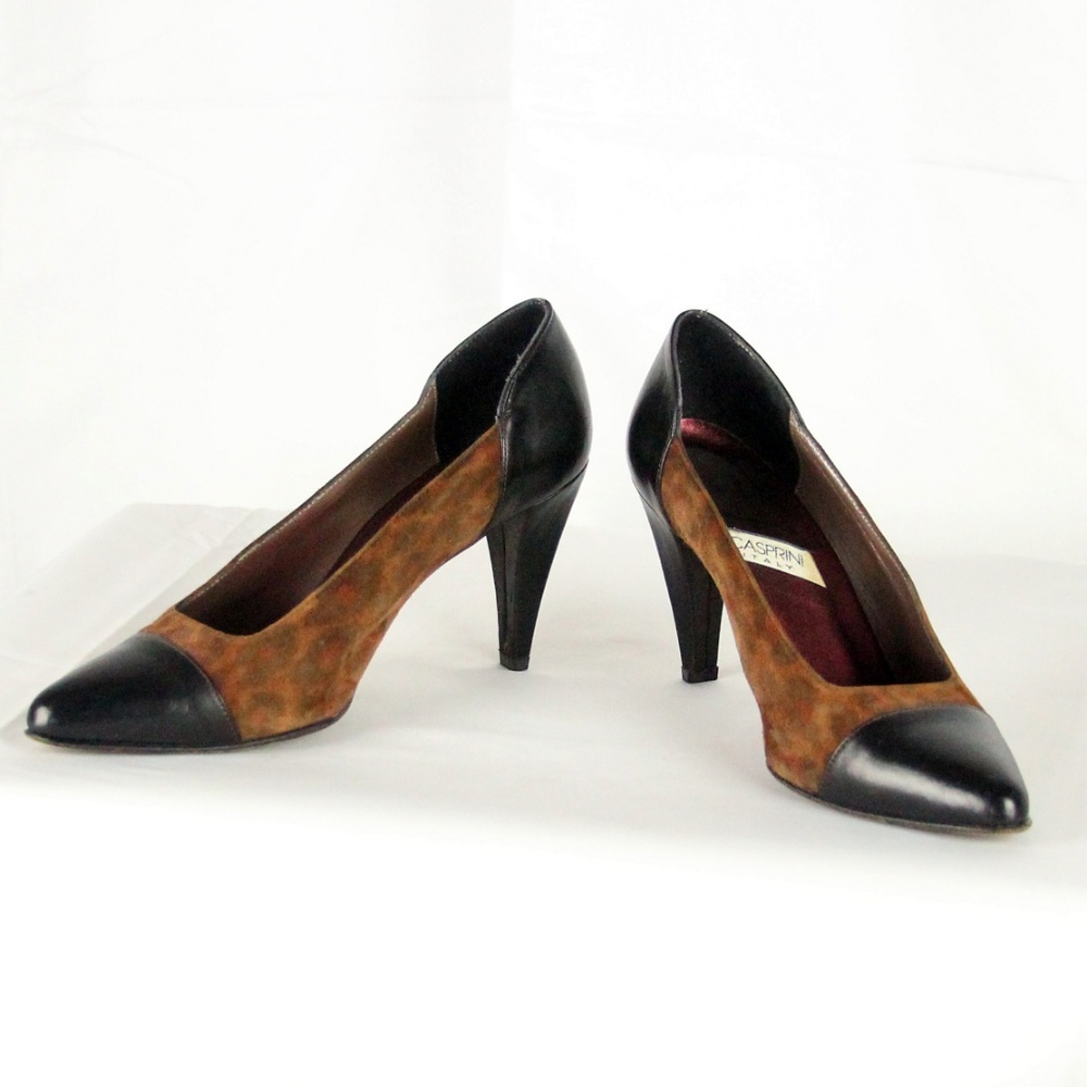 Casprini Leopard Pumps / EU37 1/2 (U.S. 7) / Heels